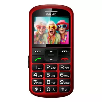 EVOLVEO EasyPhone XS, mobiltelefon időseknek, piros színű