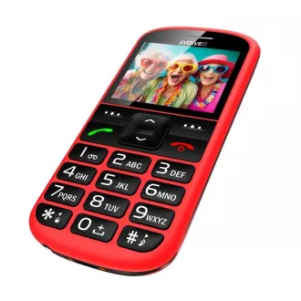 EVOLVEO EasyPhone XS, mobiltelefon időseknek, piros színű