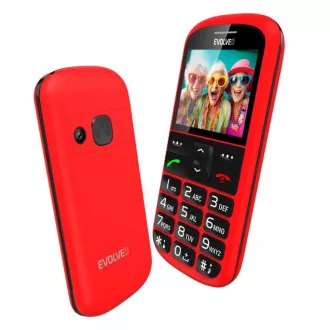 EVOLVEO EasyPhone XS, mobiltelefon időseknek, piros színű