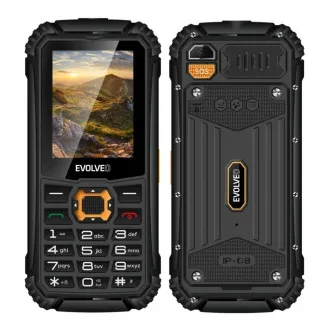 EVOLVEO StrongPhone Q1, vízálló, tartós Dual SIM telefon, fekete és narancssárga színben - Felbontott