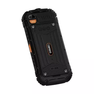 EVOLVEO StrongPhone Q1, vízálló, tartós Dual SIM telefon, fekete és narancssárga színben