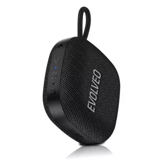 EVOLVEO TopSound, vezeték nélküli, vízálló bluetooth hangszóró rádióval, fekete színben