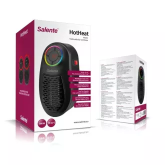 Salente HotHeat, forró levegő mini ventilátor, 500 W, fekete