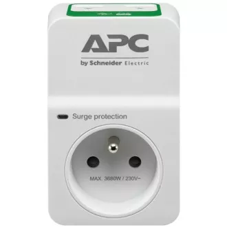 APC Essential SurgeArrest 1 aljzatok 5 V, 2,4 A 2 portos USB töltővel, 230 V Franciaország
