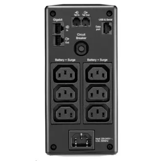 APC Back-UPS Pro BR 650VA, 6 kivezetés, AVR, LCD interfész (390W)