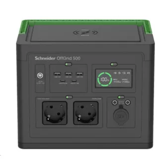 APC Schneider OffGrid hordozható tápegység 500, 517Wh Li-ion, 2 Schuko, szinuszhullámú