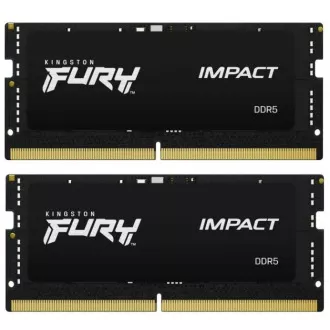 KINGSTON SODIMM DDR5 64GB (2 darabos készlet) 5600MT/s CL40 FURY Impact PnP