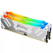 KINGSTON DDR5 32GB DIMM (2 darabos készlet) 6000MT/s CL32 FURY Renegade White RGB XMP