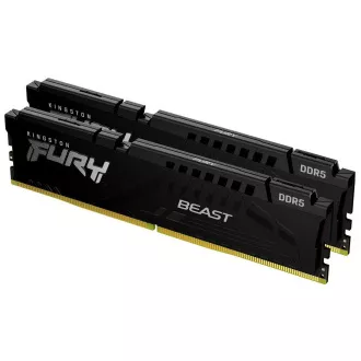 KINGSTON DDR5 32GB DIMM (2 darabos készlet) 6000MT/s CL30 ECC FURY Beast EXPO FEKETE KINGSTON DDR5 32GB DIMM (2 darabos készlet) 6000MT/s CL30 ECC FURY Beast EXPO FEKETE