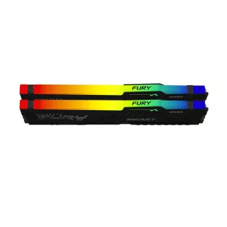 KINGSTON DDR5 32GB DIMM (2 darabos készlet) 6000MT/s CL30 Non-ECC FURY Beast RGB EXPO, Fekete KINGSTON DDR5 32GB DIMM (2 darabos készlet) 6000MT/s CL30 Non-ECC FURY Beast RGB EXPO, Fekete