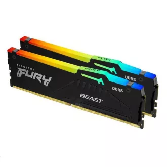 KINGSTON DDR5 32GB DIMM (2 darabos készlet) 6000MT/s CL36 FURY Beast RGB fekete EXPO