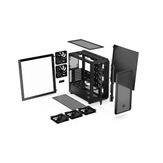 ENDORFY tok Arx 700 Air, átlátszó oldalfal, ATX, 5x140mm, fekete