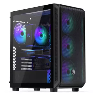 ENDORFY Case Arx 500 ARGB, Átlátszó oldallap, ATX, 4x140mm ARGB ventilátor, fekete