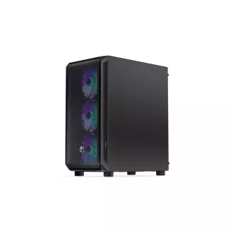 ENDORFY Case Arx 500 ARGB, Átlátszó oldallap, ATX, 4x140mm ARGB ventilátor, fekete