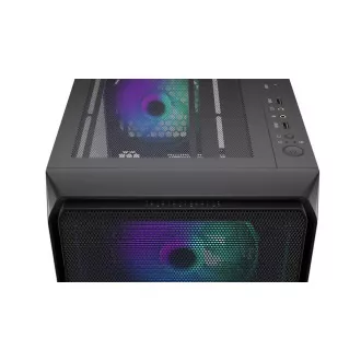 ENDORFY Case Arx 500 ARGB, Átlátszó oldallap, ATX, 4x140mm ARGB ventilátor, fekete