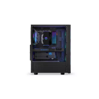 ENDORFY Case Ventum 200 ARGB, átlátszó oldallap, ATX, 4x120mm ARGB ventilátor, fekete