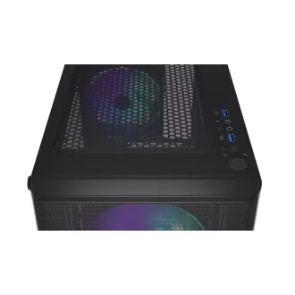 ENDORFY Case Ventum 200 ARGB, átlátszó oldallap, ATX, 4x120mm ARGB ventilátor, fekete