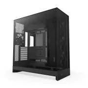 NZXT tok H9 Flow kétkamrás ATX / 4x140mm ventilátor / akár 10xfan / perforált felső / üveg. oldalsó panelek, előlap / fekete
