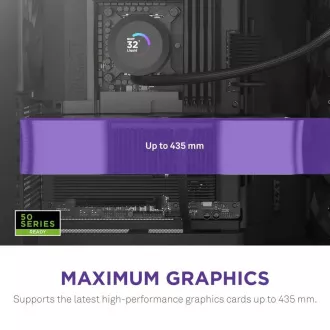 NZXT tok H9 Flow kétkamrás ATX / 4x140mm ventilátor / akár 10xfan / perforált felső / üveg. oldalsó panelek, előlap / fekete