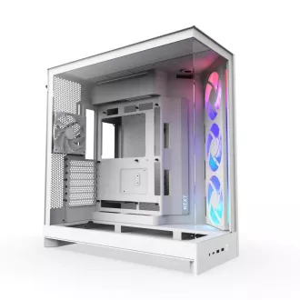 NZXT H9 Flow ARGB kétkamrás ATX / 3xRGB 140mm / 1x 120mm-es ventilátor / üveg / fehér