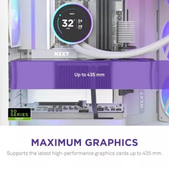 NZXT H9 Flow ARGB kétkamrás ATX / 3xRGB 140mm / 1x 120mm-es ventilátor / üveg / fehér