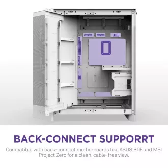 NZXT H9 Flow ARGB kétkamrás ATX / 3xRGB 140mm / 1x 120mm-es ventilátor / üveg / fehér