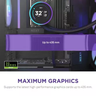 NZXT H9 Flow RGB kétkamrás ATX / 1x140 RGB mm / 1x 120mm RGB ventilátor / üveg / fekete