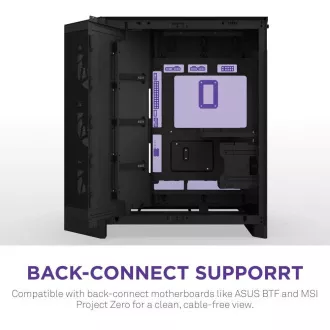 NZXT H9 Flow RGB kétkamrás ATX / 1x140 RGB mm / 1x 120mm RGB ventilátor / üveg / fekete