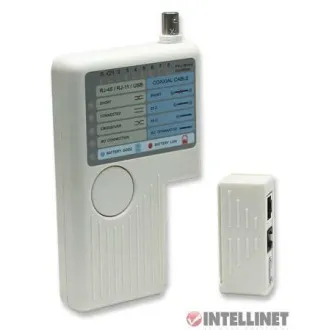 Intellinet kábeltesztelő, 4 az 1-ben, RJ11, RJ45, USB és BNC