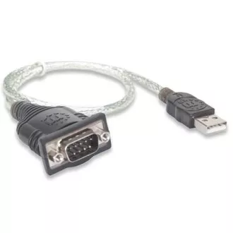 MANHATTAN USB-soros port átalakító (USB AM / DB9M, RS232), buborékcsomagolásban