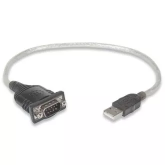 MANHATTAN USB-soros port átalakító (USB AM / DB9M, RS232), buborékcsomagolásban