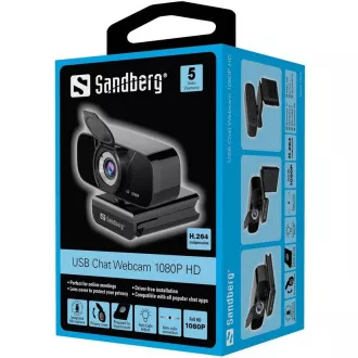 Sandberg USB webkamera Webkamera Chat 1080p, fekete