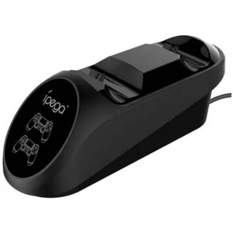 iPega PG-9180 Dupla töltő dokkolóállomás PS4 gamepadekhez, fekete