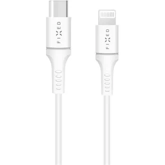 FIXED adat- és töltőkábel, USB-C -> Lightning (MFI), PD támogatás, 60 W, hossza 2 m, fehér
