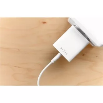 FIXED hálózati töltő, USB-C   USB-A csatlakozó, PD-támogatás, 30 W, fehér színű