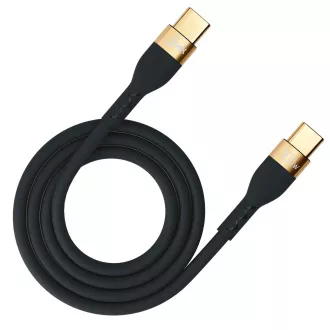 3mk adatkábel - Hyper Silicone Cable C to C 2m 100W, fekete