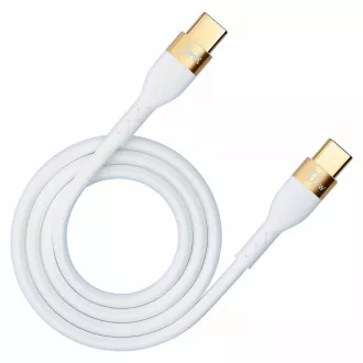 3mk adatkábel - Hyper Silicone Cable C to C 2m 100W, fehér 3mk adatkábel - Hyper Silicone Cable C to C 2m 100W, fehér