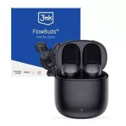 3mk vezeték nélküli sztereó fejhallgató FlowBuds, töltőtáska, fekete