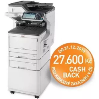 Oki MC853dnct 23 ppm A3 ProQ2400DPI, PCL / PS, USB, LAN (nyomtatás / szkennelés / Másolás / Fax) 250 GB HDD