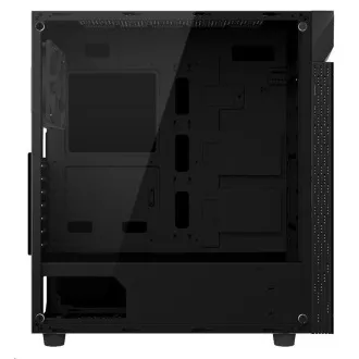 GIGABYTE ház GB-C200G, RGB világítás, tápegység nélkül, átlátszó oldal, Mid tower, középső torony