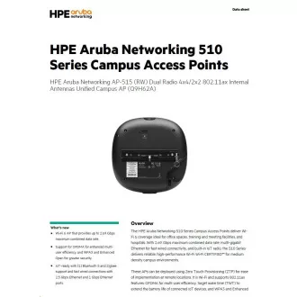 HPE Aruba Networking AP-515 (RW) Dual Radio 4x4/2x2 802.11ax belső antennák Unified Campus AP RENEW Q9H62A