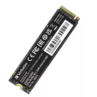VERBATIM SSD Vi3000 Belső PCIe NVMe M.2 SSD 256 GB, W 1300/ R 3300 MB/s VERBATIM SSD Vi3000 Belső PCIe NVMe M.2 SSD 256 GB, W 1300/ R 3300 MB/s