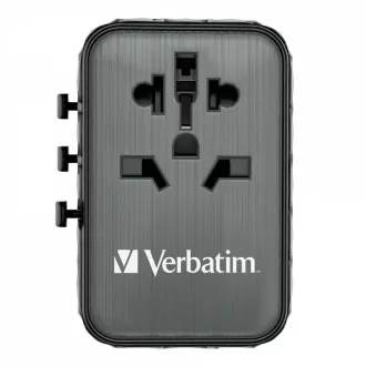 VERBATIM univerzális utazási adapter töltő UTA-05 GaN III, 65W