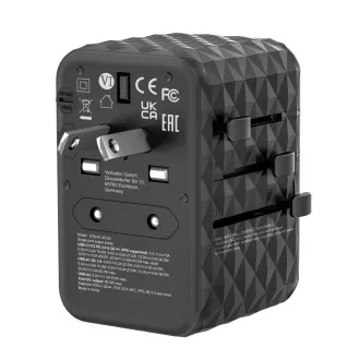 VERBATIM univerzális utazási adapter töltő UTA-05 GaN III, 65W