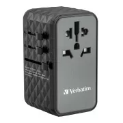 VERBATIM univerzális utazási adapter töltő UTA-06 GaN III, 100W