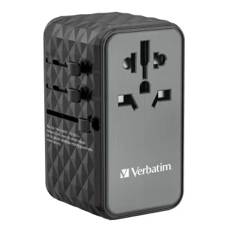 VERBATIM univerzális utazási adapter töltő UTA-06 GaN III, 100W