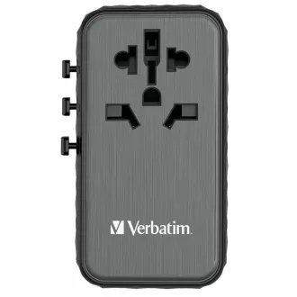VERBATIM univerzális utazási adapter töltő UTA-06 GaN III, 100W
