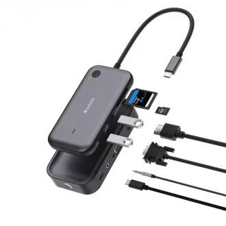 VERBATIM kijelzőadapter WDA-01 Share My Screen 1080P, USB-C hub