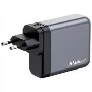 VERBATIM GaN hálózati töltő GNC-140, 140W, 3x USB-C, 1x USB