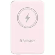 VERBATIM Powerbank Charge 'n' Go, Mágneses, 5000 mAh, USB-C, Rózsaszín